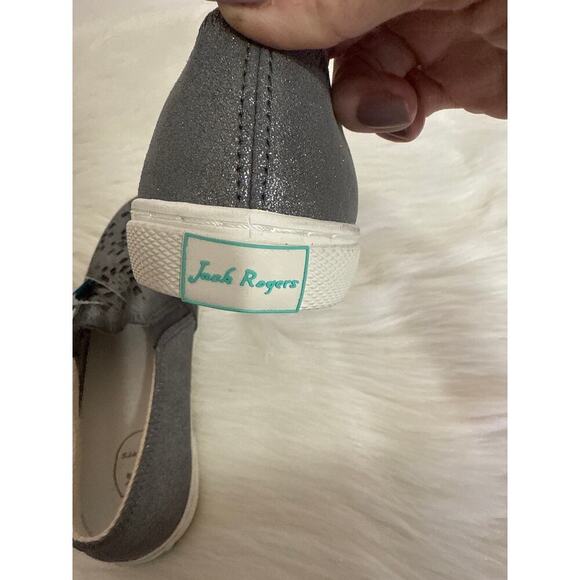 Jack Rogers NWT Violet Sneakers Women's 6.5 Metallic Laser Cut Shoes Comfort - Picture 6 of 10